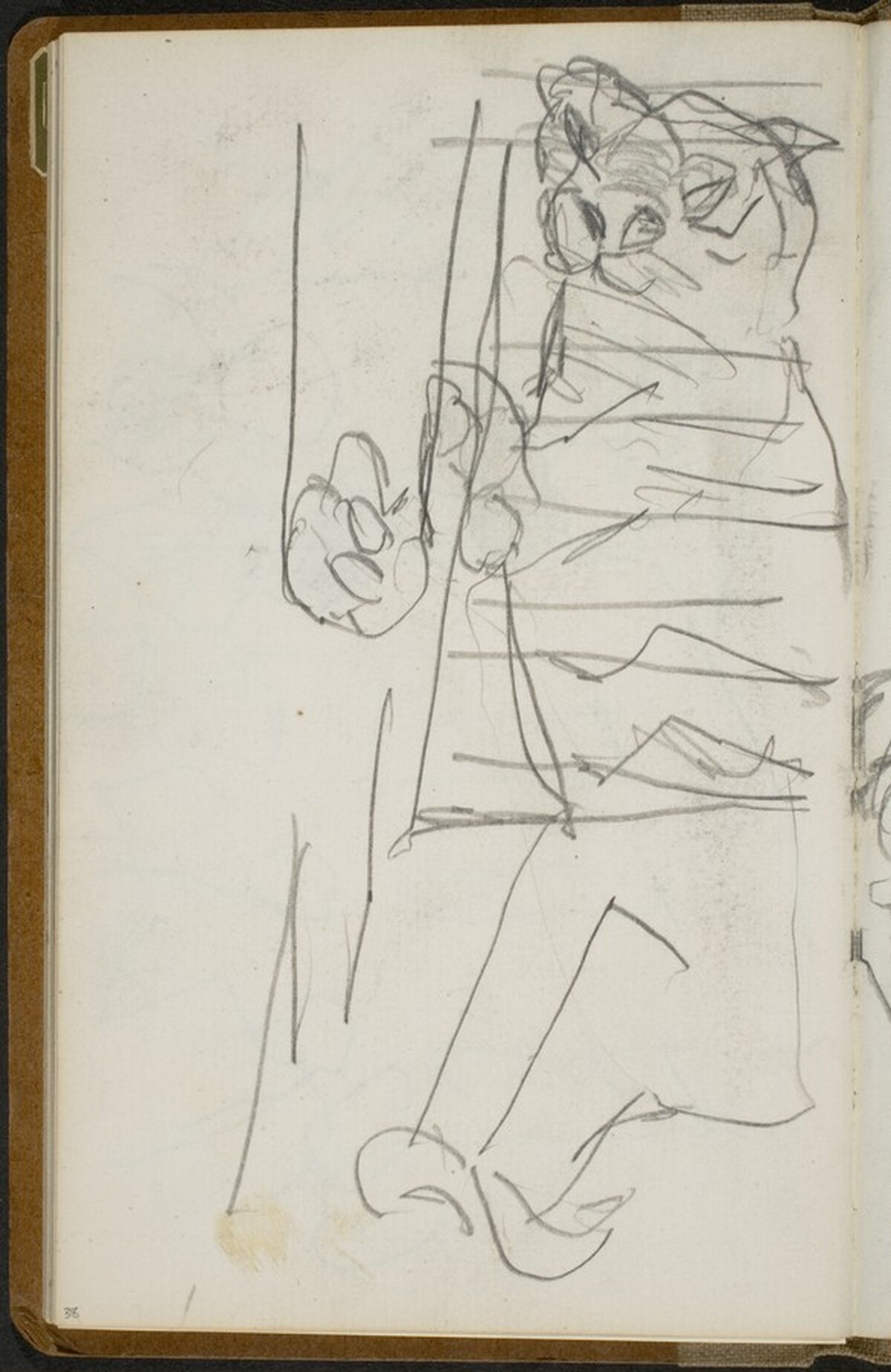 Schafender Tiger (Sleeping Tiger) [p. 38] by Max Beckmann