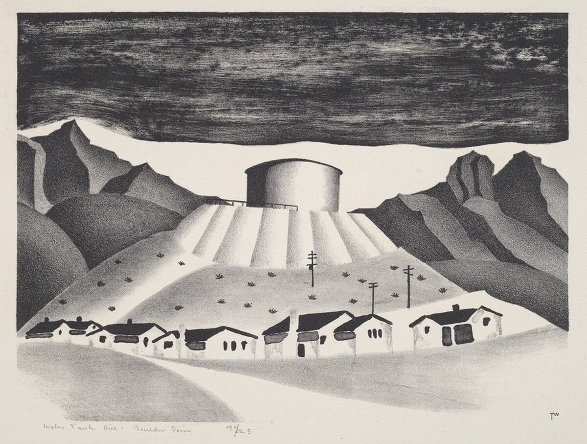 Water Tank Hill - Boulder Dam by Theo Ballou White