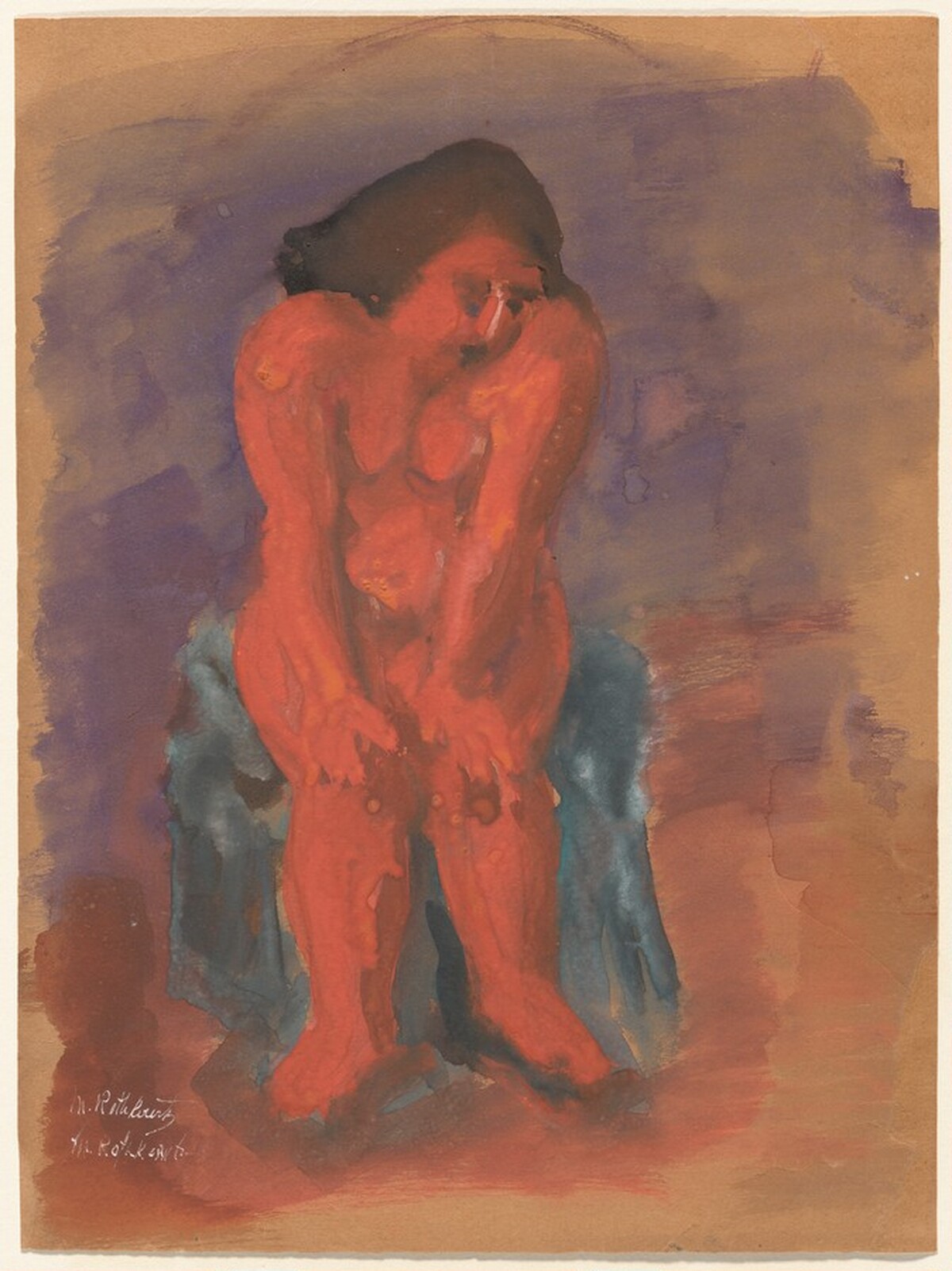Untitled (seated female nude) by Mark Rothko