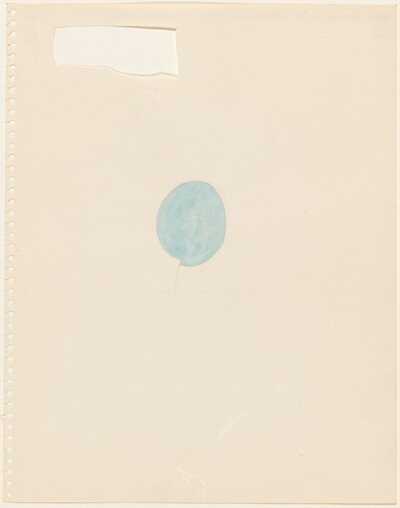 Blue Balloon with Horizontal
