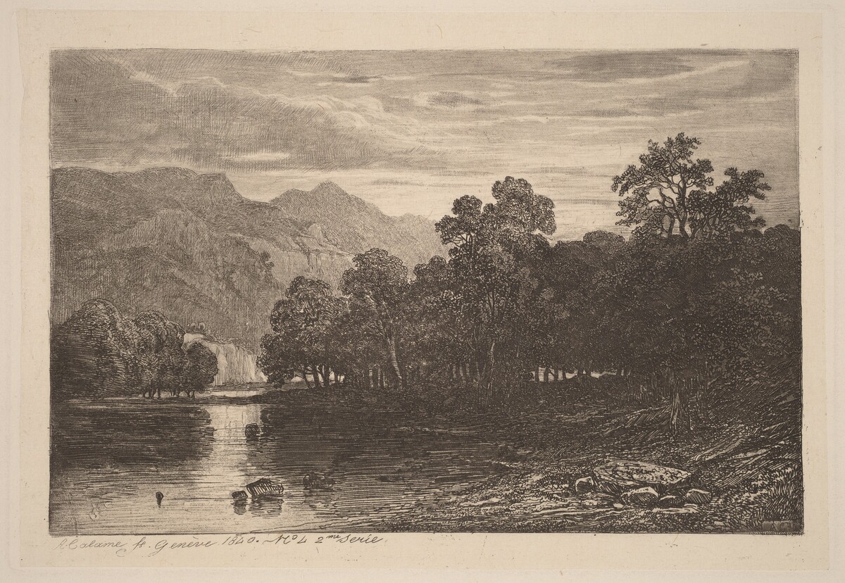 Mountain River by Alexandre Calame