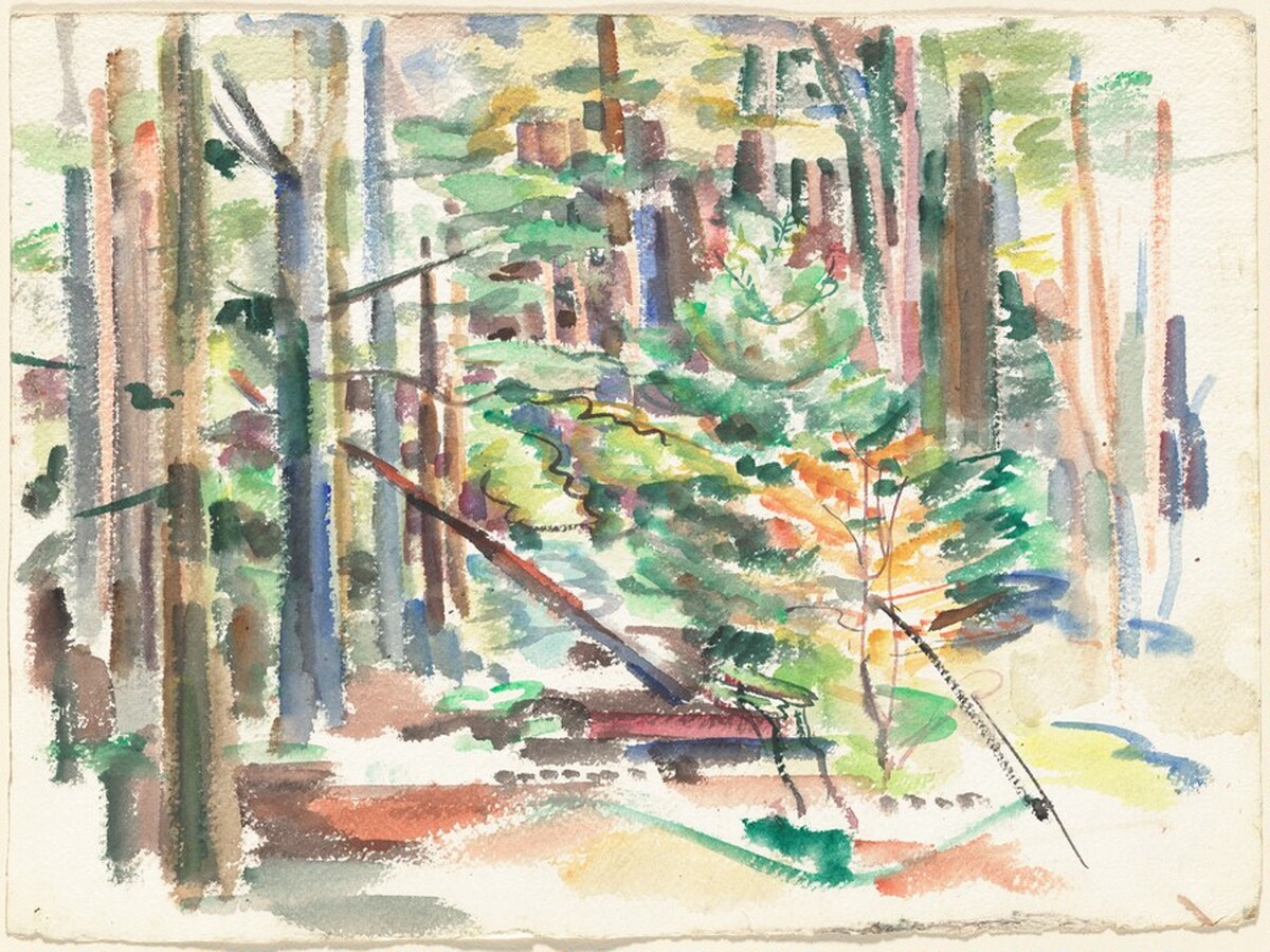 Untitled (forest interior) by Mark Rothko