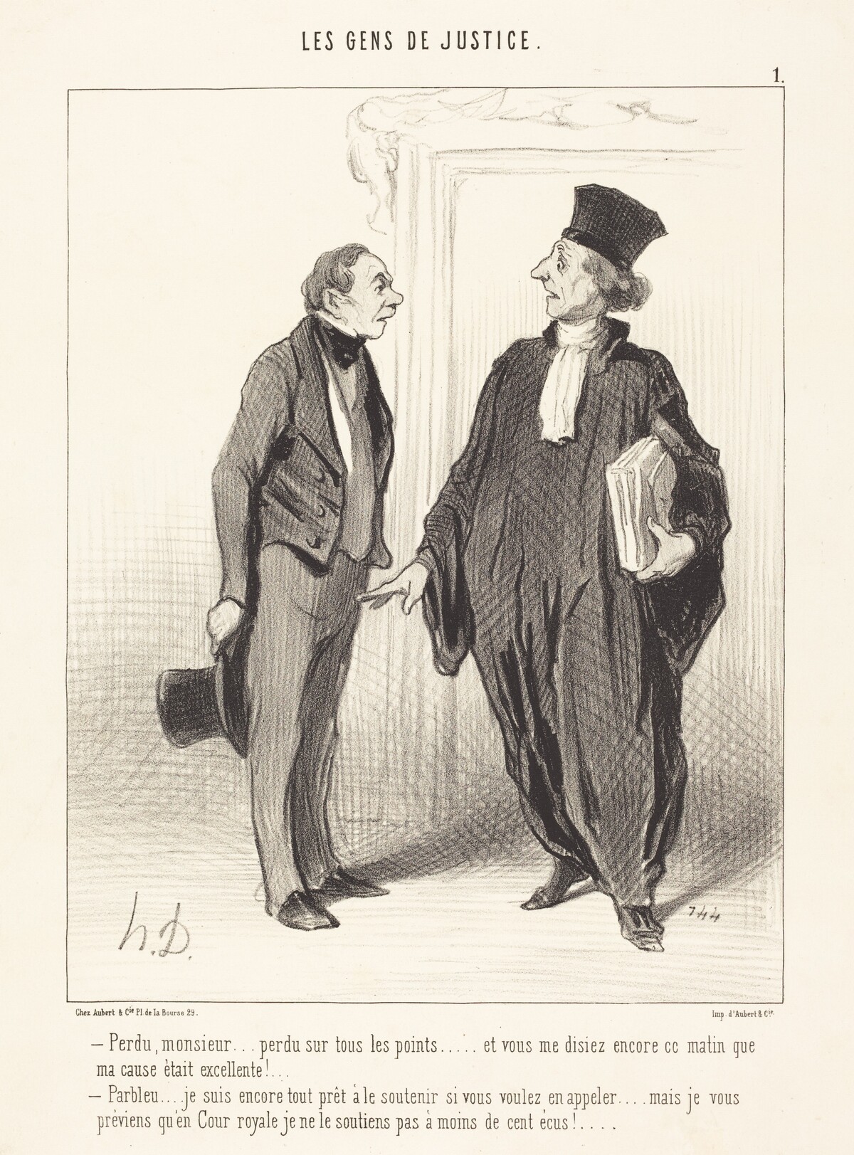 Perdu, monsieur... perdu sur tous les points... by Honoré Daumier