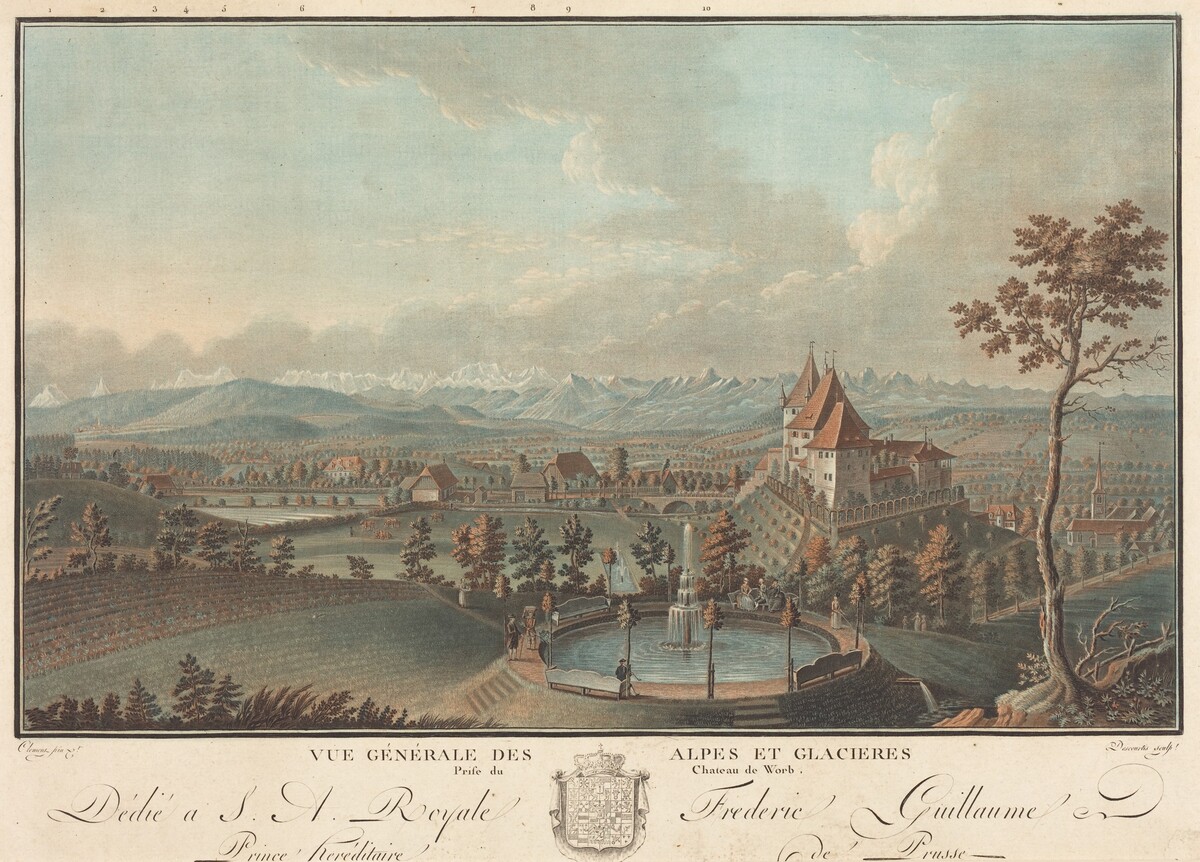 Vue generale des Alpes et Glaciers by Charles-Melchior Descourtis
