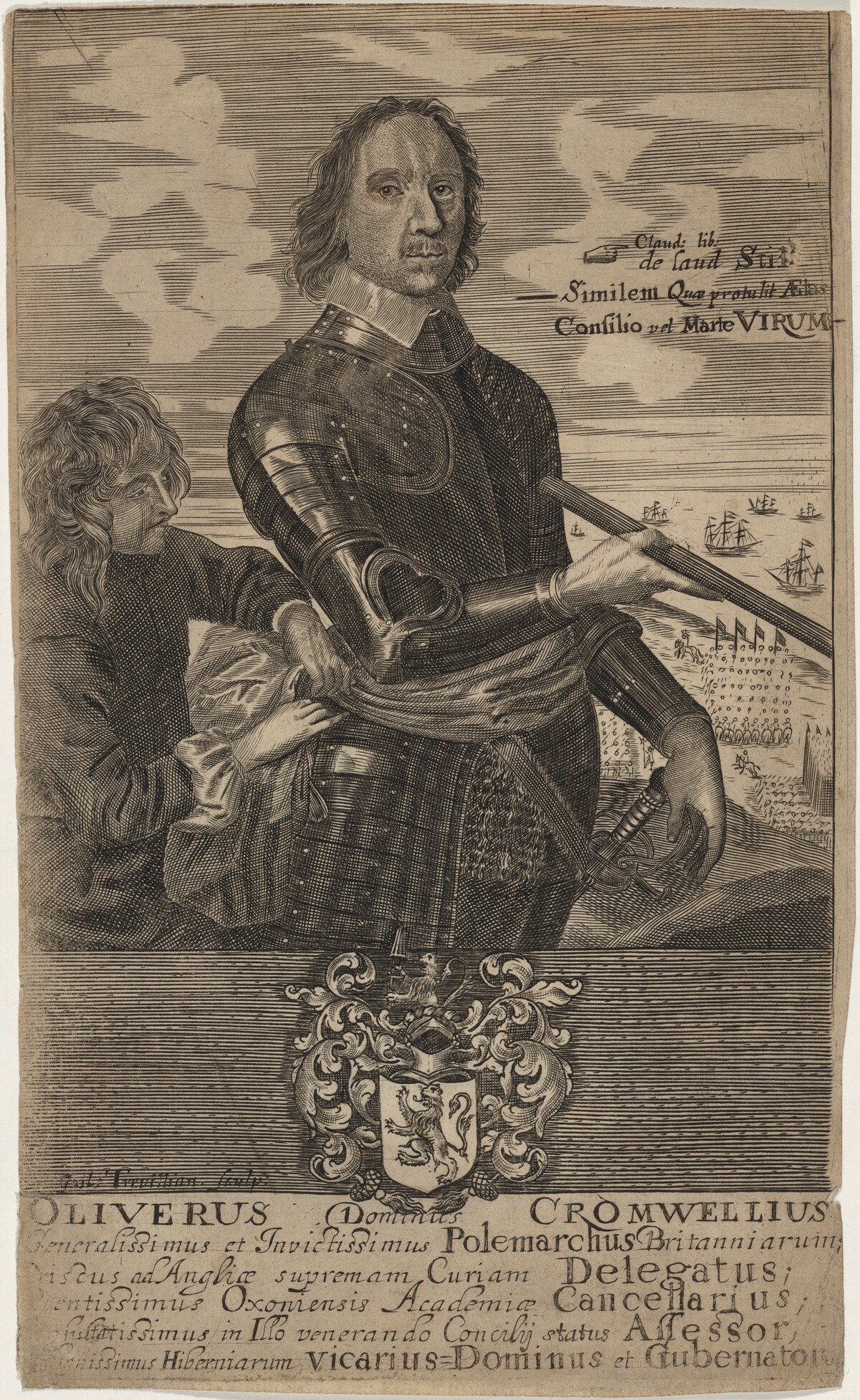 Oliver Cromwell by Guglielmo Trevilian after Robert Walker