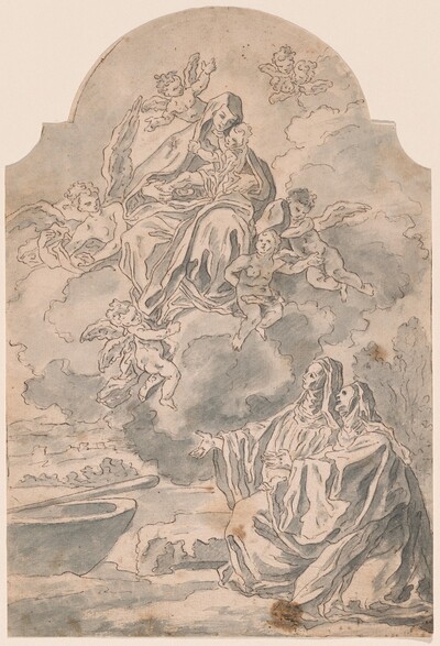 The Virgin and Child Appearing to Two Female Monastics
