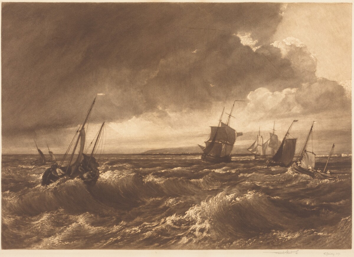 The Mouth of the Thames—Isle of Sheppey in Distance by Frank Short, after Joseph Mallord William Turner