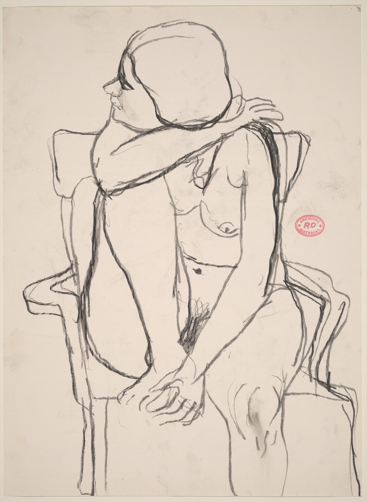 Untitled [seated female nude looking to her right] by Richard Diebenkorn