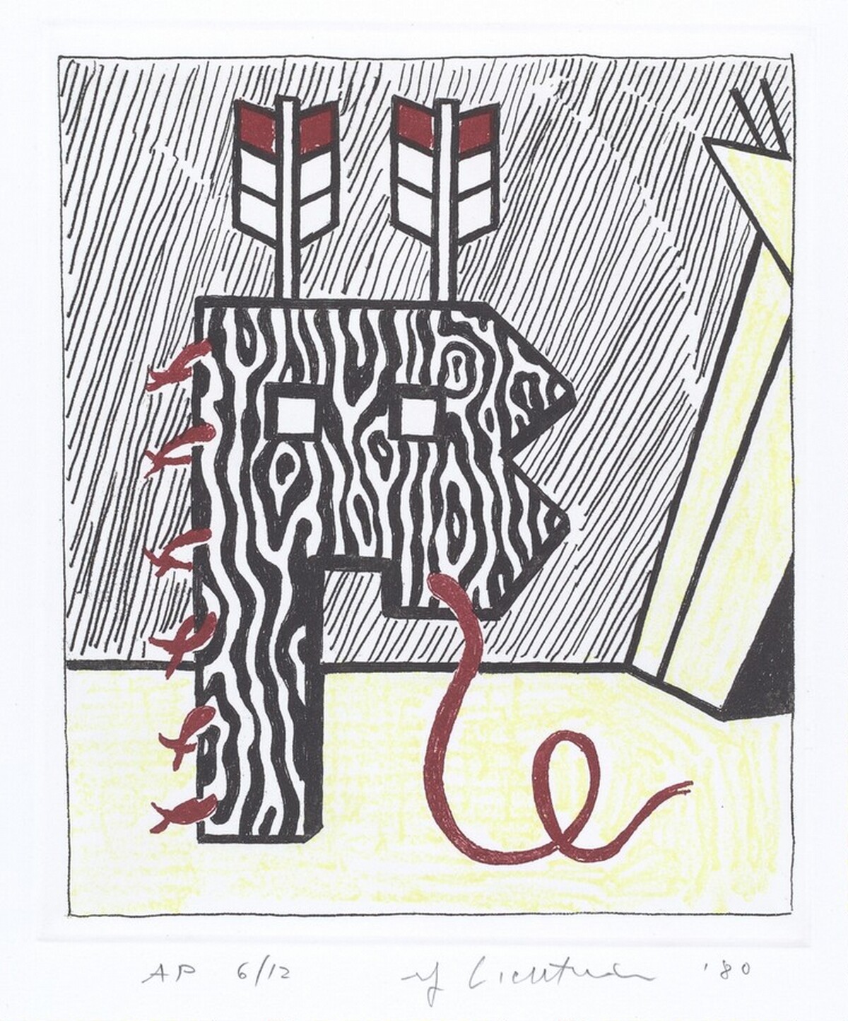 Figure with Teepee by Roy Lichtenstein