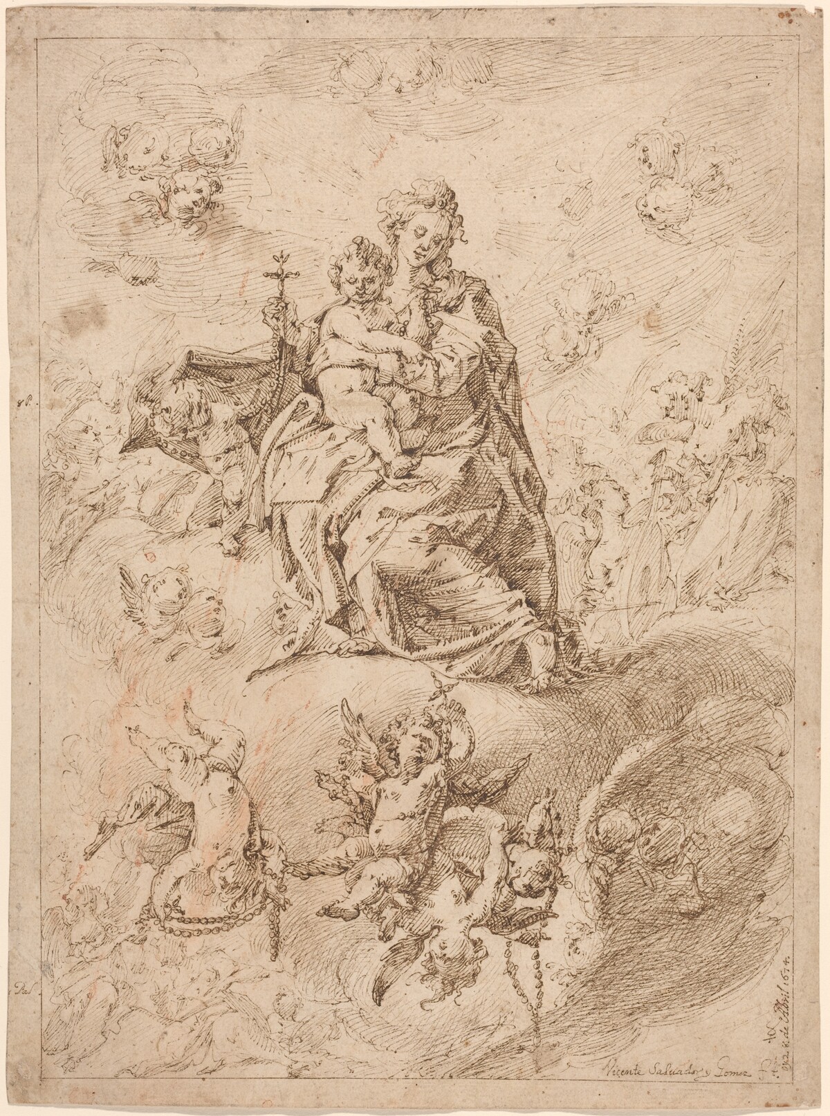 The Madonna of the Rosary by Vicente Salvador Gómez