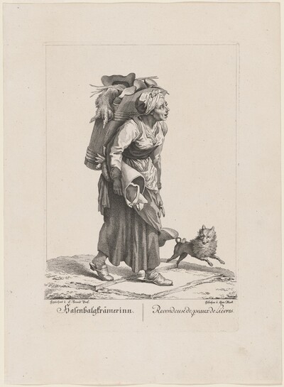 Hasenbalgkrämerinn/Revendeuse de peaux de Lièvres (Seller of Hares' Skins)