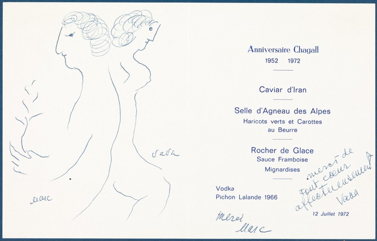 Anniversary Celebration Drawing by Marc Chagall