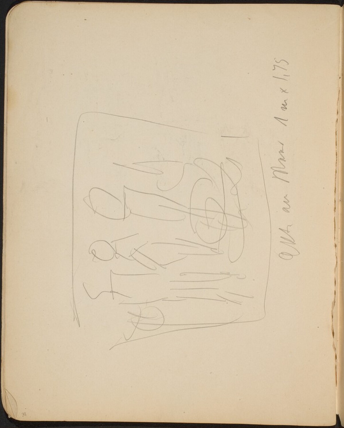 Figuren am Meer, Bezeichnung (Figures at the Sea, Inscriptions) [p. 38] by Max Beckmann
