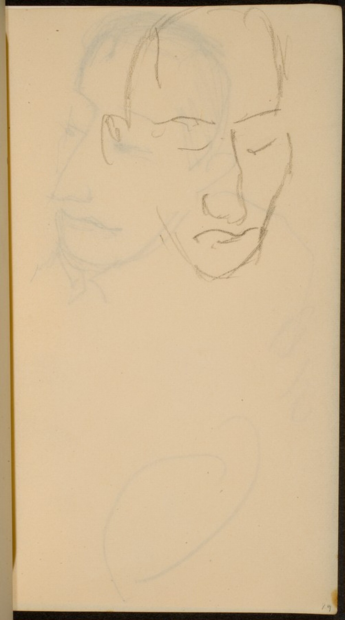 Männliche Bildnisstudie (Male Portrait Study) [p. 19] by Max Beckmann