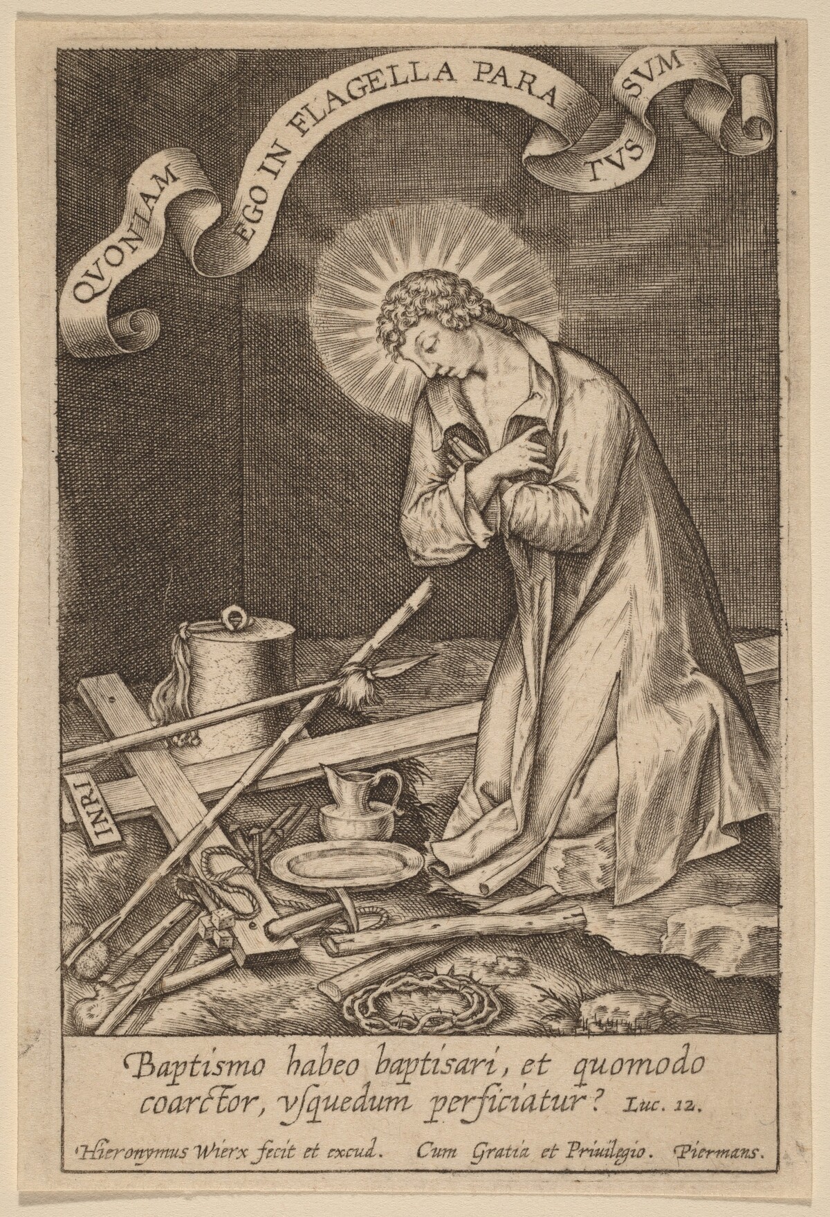 Baptismo habeo baptisari ... by Hieronymus Wierix