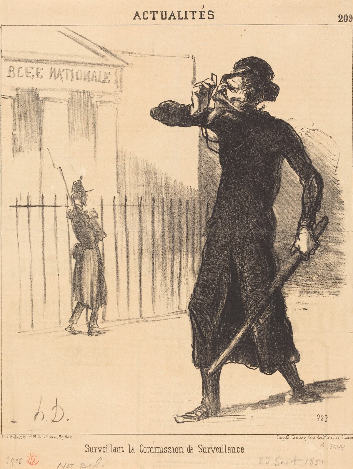 Surveillant la Commission de Surveillance by Honoré Daumier