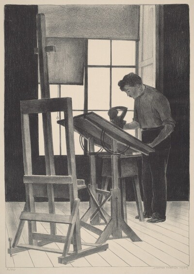 Untitled (Robert Laurent in Studio)