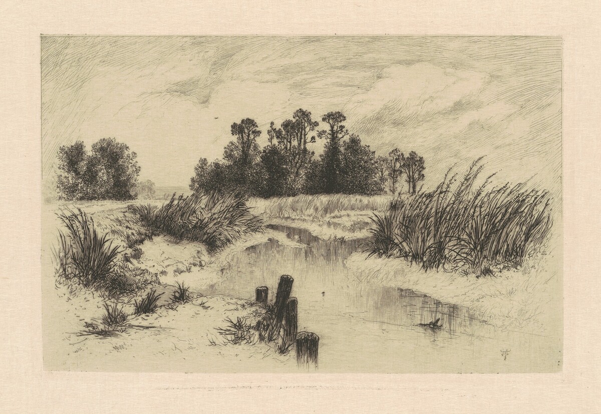 In the Newark Meadows by Thomas Moran