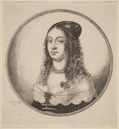Lady with Ribbons on Curls