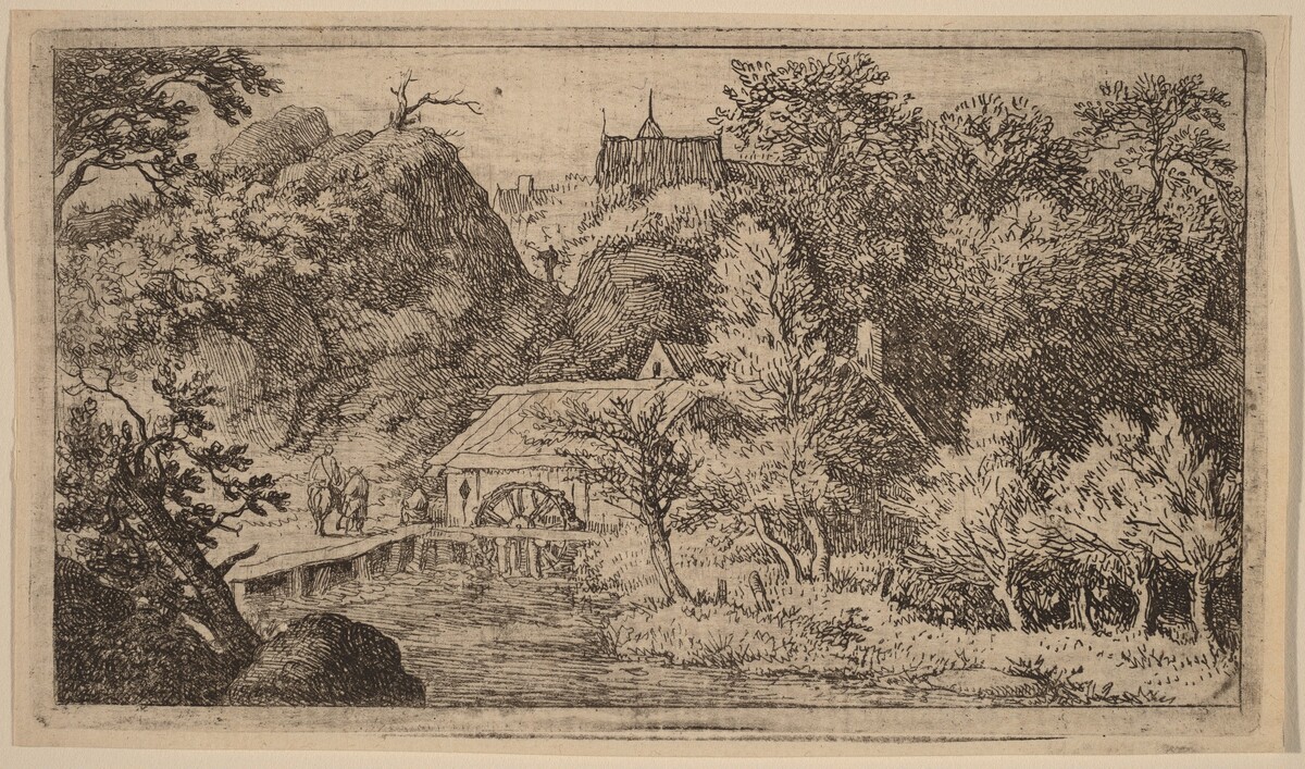 Water Mill at the Foot of a Mountain by Allart van Everdingen