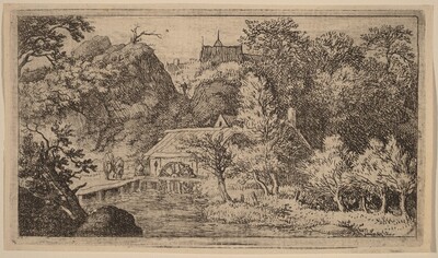 Water Mill at the Foot of a Mountain