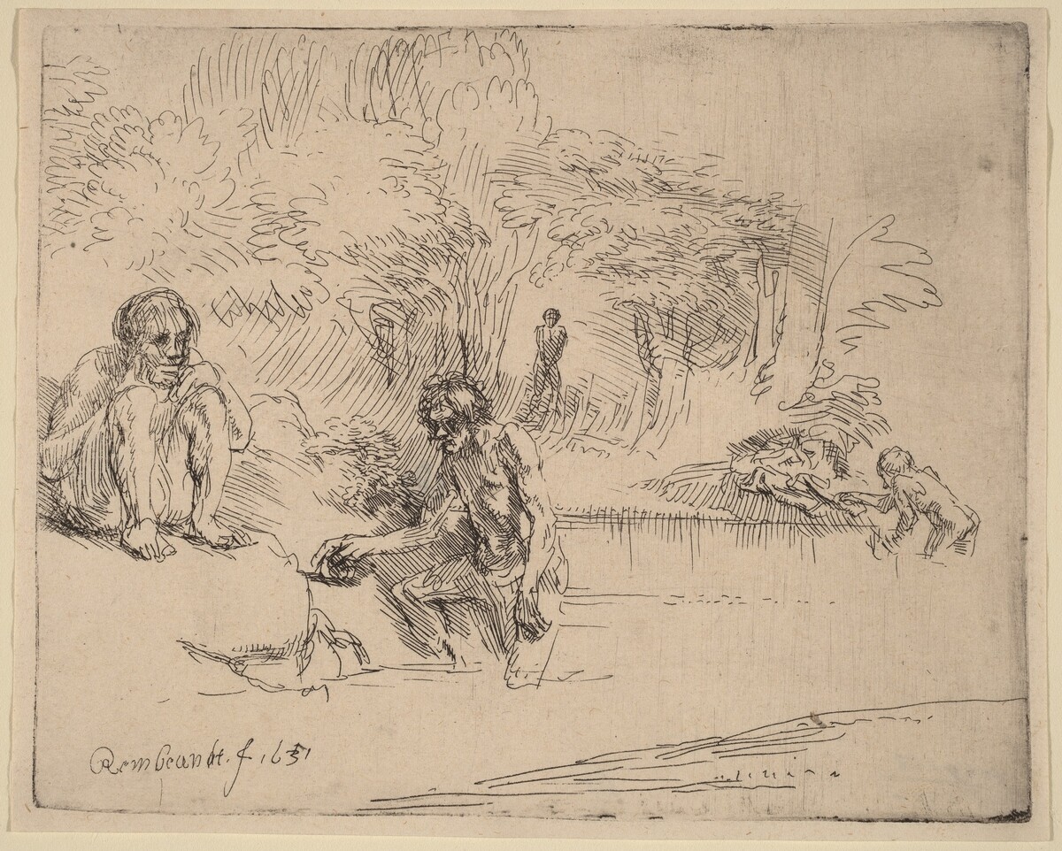 The Bathers by Rembrandt van Rijn