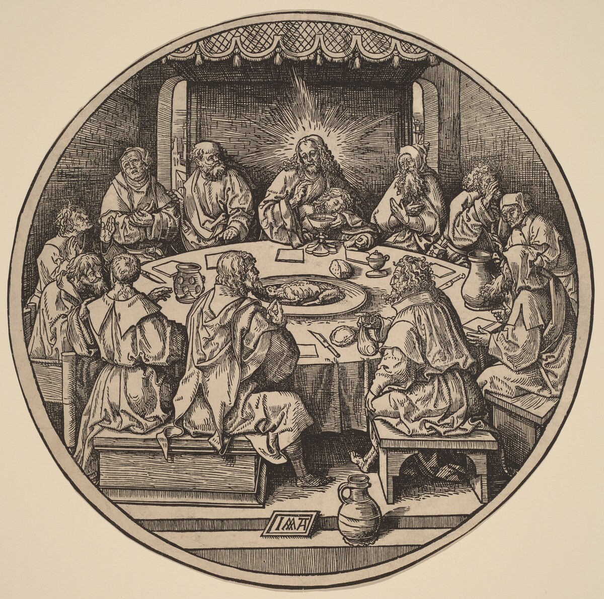 The Last Supper by Jacob Cornelisz van Oostsanen after Albrecht Dürer