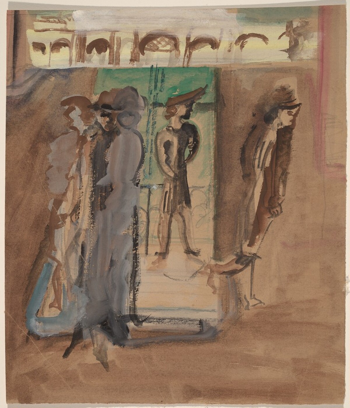 Figures Standing Near a Door by Mark Rothko