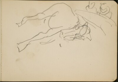 Liegendes oder gestürztes Pferd und Zuschauer (Reclining or Fallen Horse and Viewers) [p. 55]
