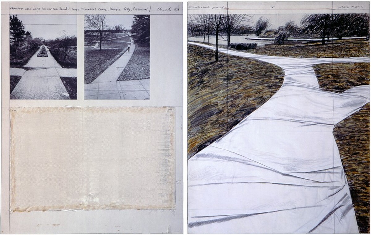 Wrapped Walk Ways, Project for Jacob L. Loose Memorial Park, Kansas City, Missouri by Christo