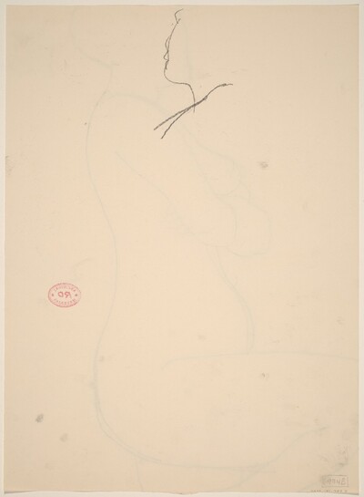 Untitled [sketch of a profile] [verso]