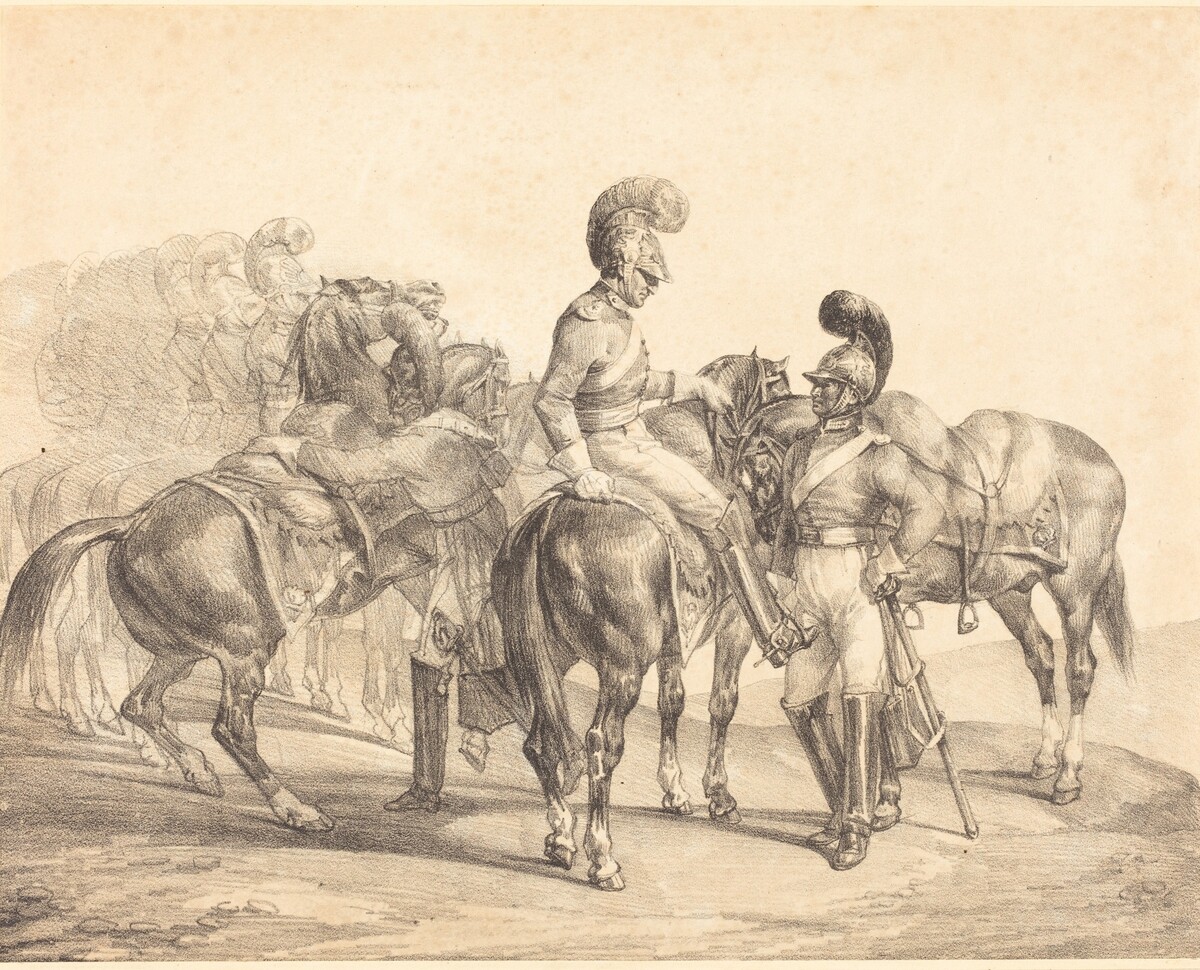 A Party of Life Guards by Théodore Gericault