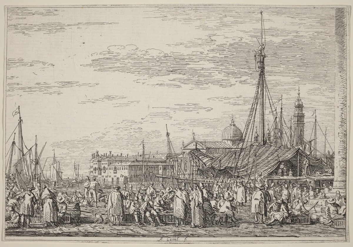 The Market on the Molo by Canaletto