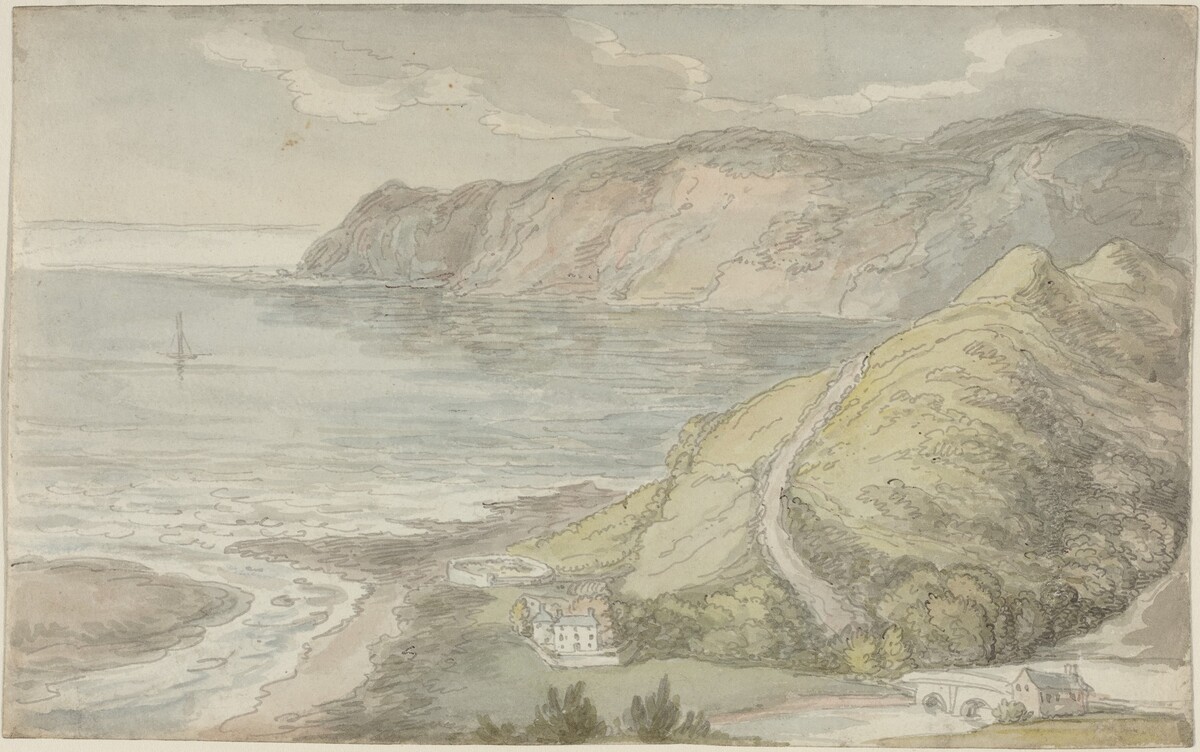 View from the Inn at Lynton by Thomas Rowlandson