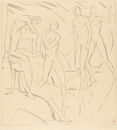 Composition with Five Nude Figures