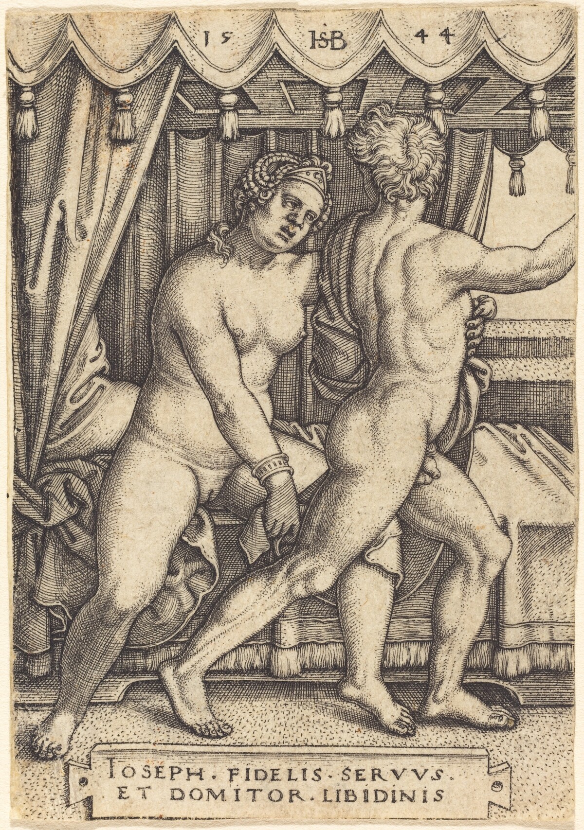 Joseph and Potiphar's Wife by Sebald Beham