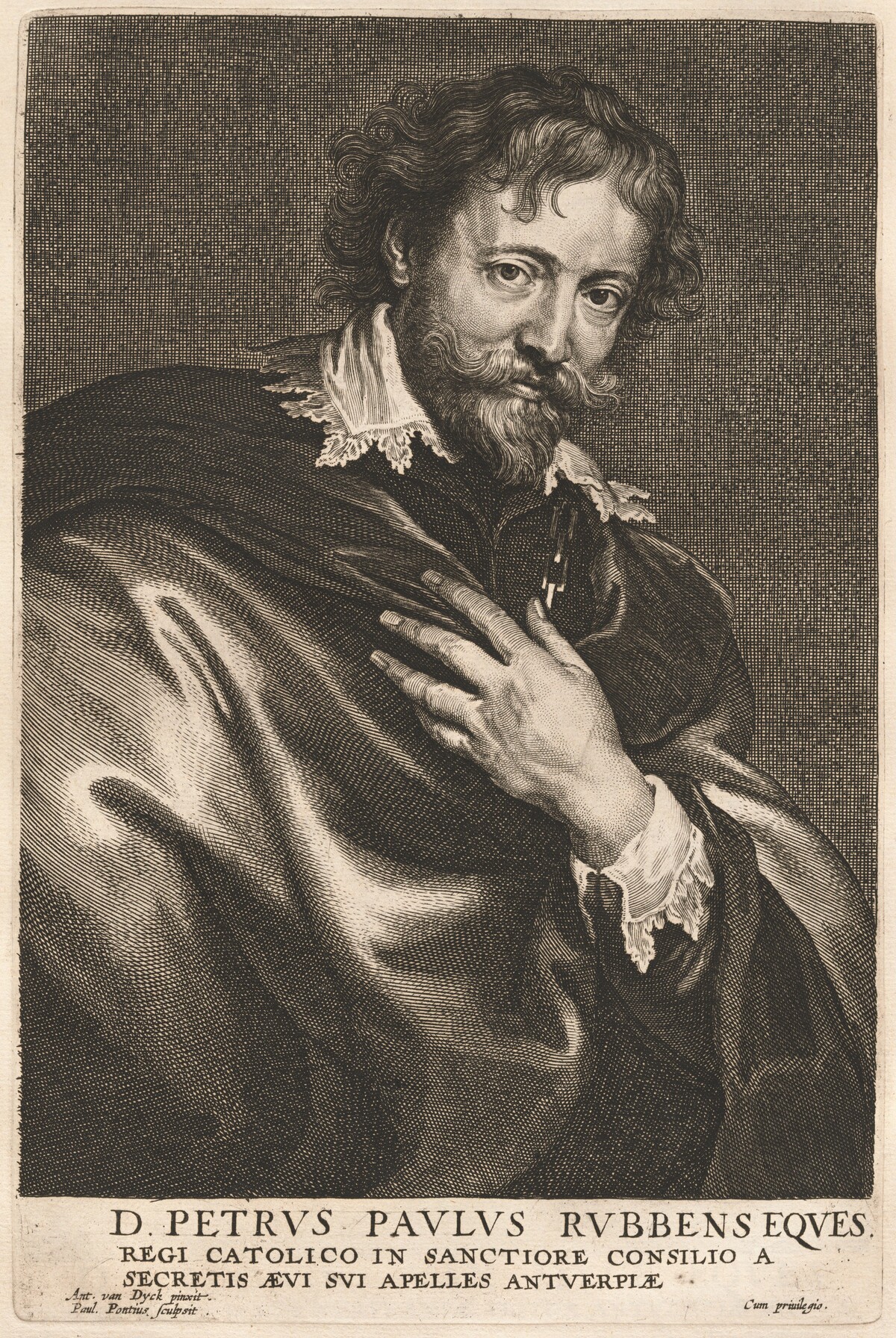 Peter Paul Rubens by Paulus Pontius after Sir Anthony van Dyck