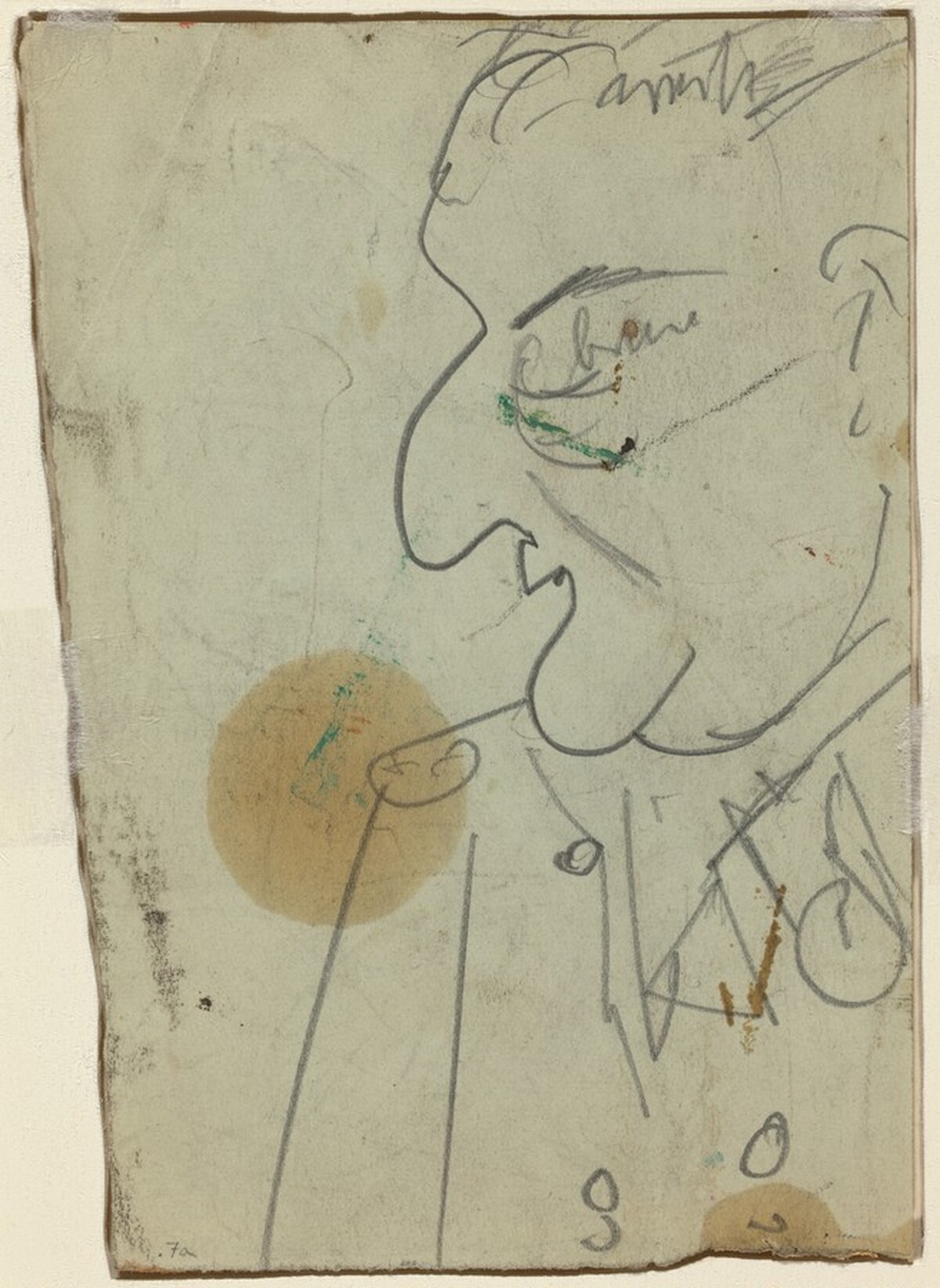 Männliches Profil (A Man in Profile) by Max Beckmann