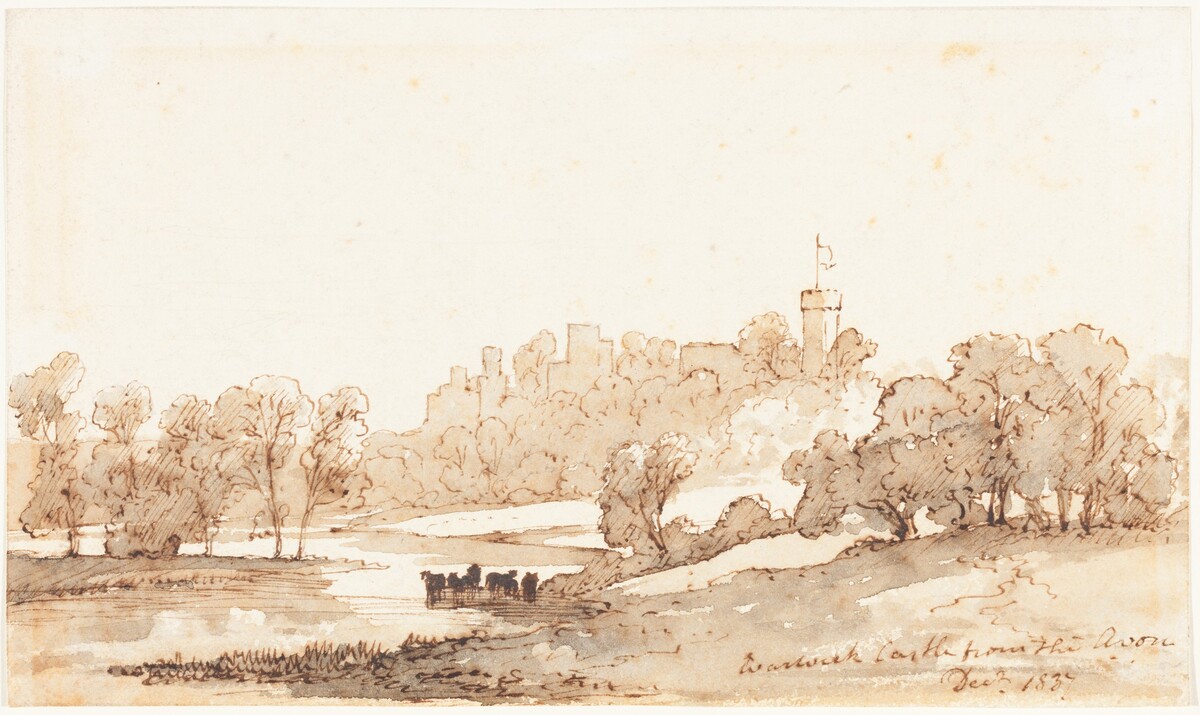 Warwick Castle from the Avon by John Baverstock Knight