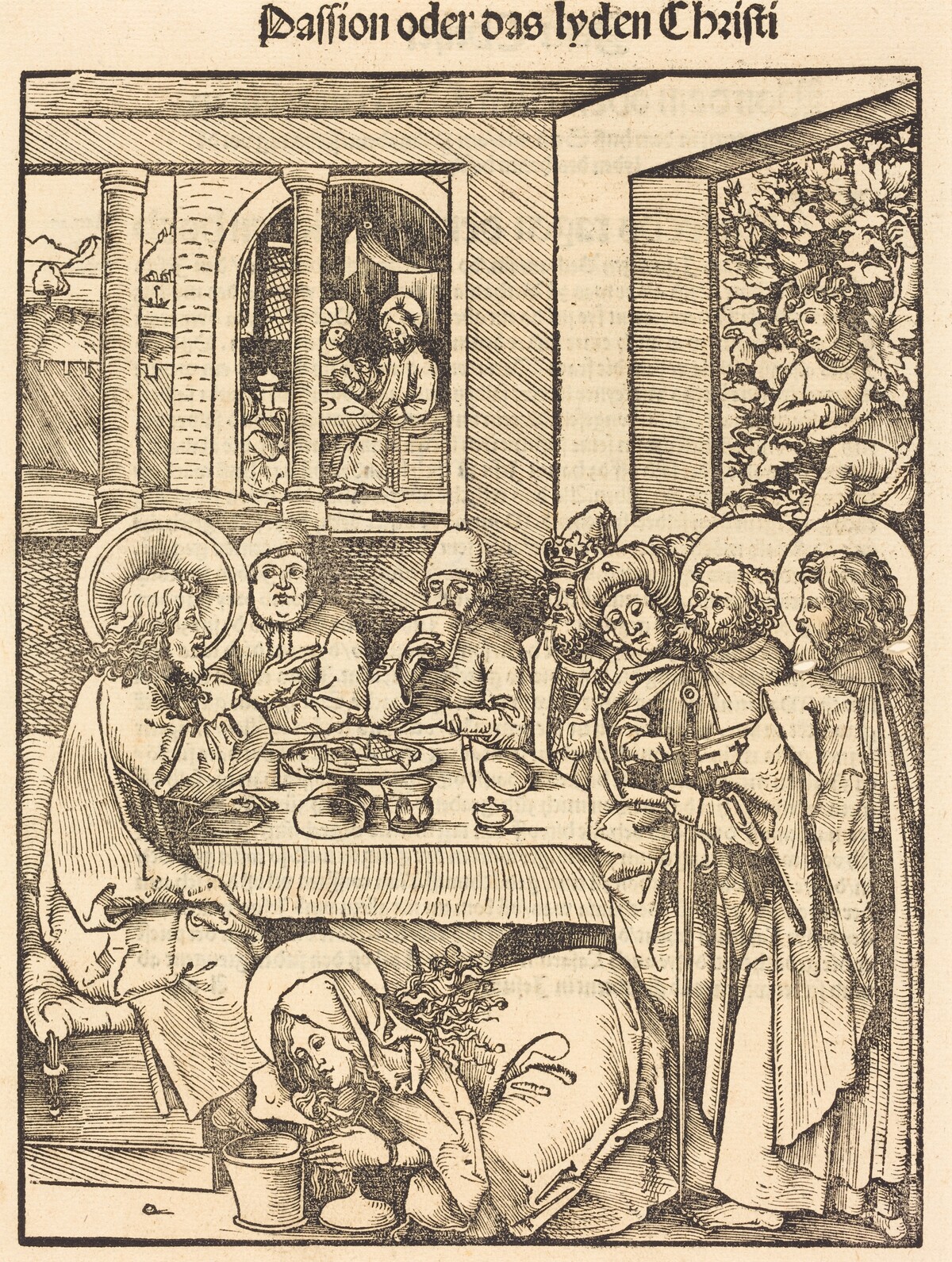 Mary Magdalen Washing Feet of Christ by Hans Wechtlin I