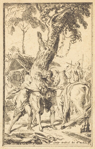 Flight of M. de Belle-Isle, Prisoner with theAttakapas [right]