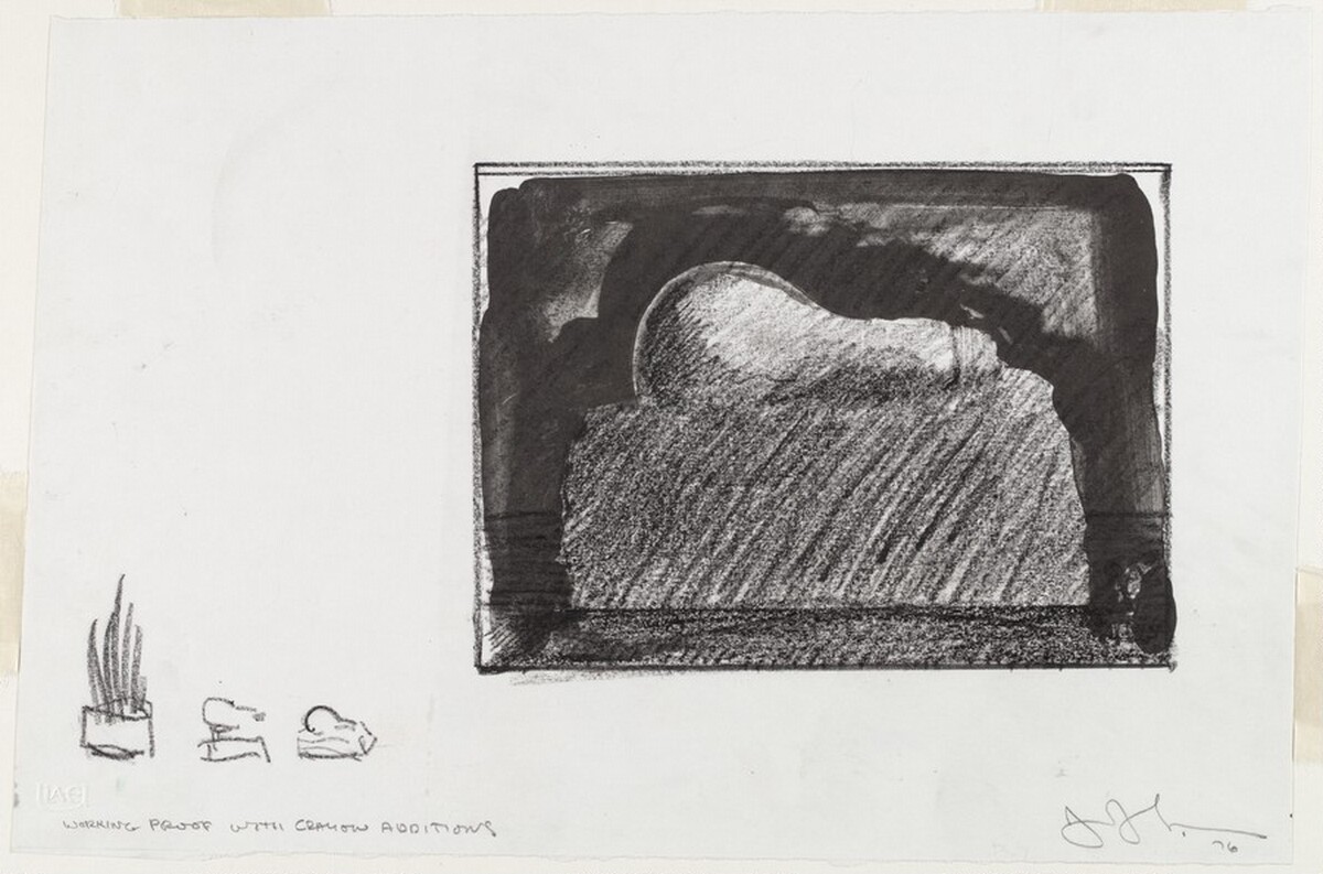 Light Bulb [working proof] by Jasper Johns