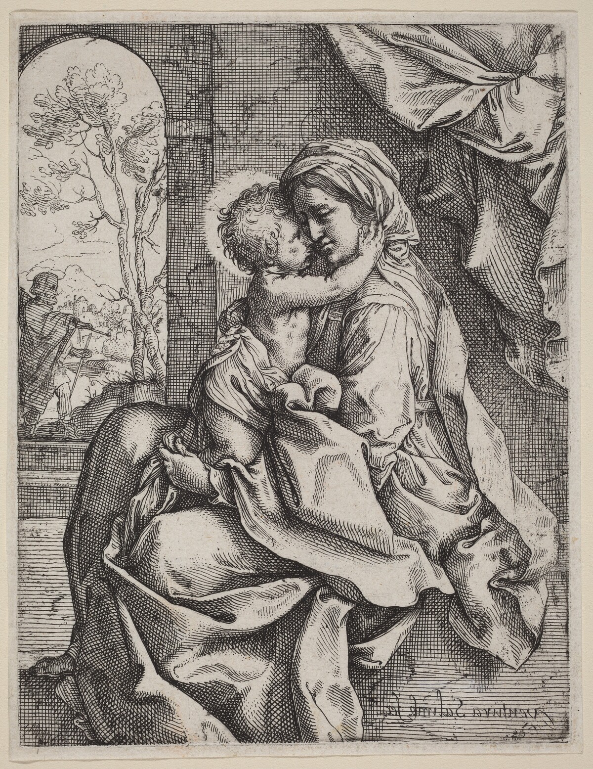 Virgin and Child by Ventura Salimbeni after Guido Reni