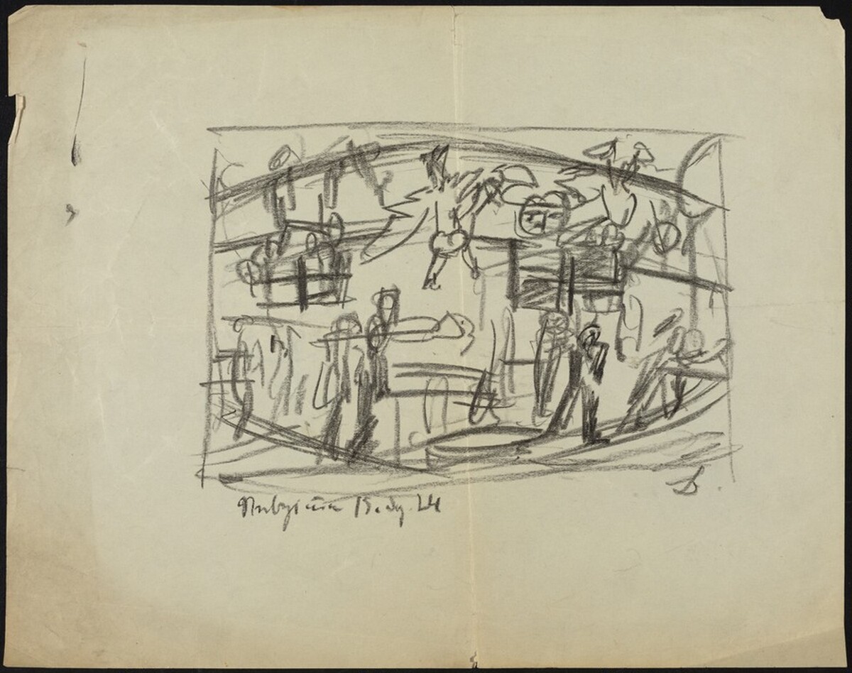 (sketchbook drawing) by Max Beckmann