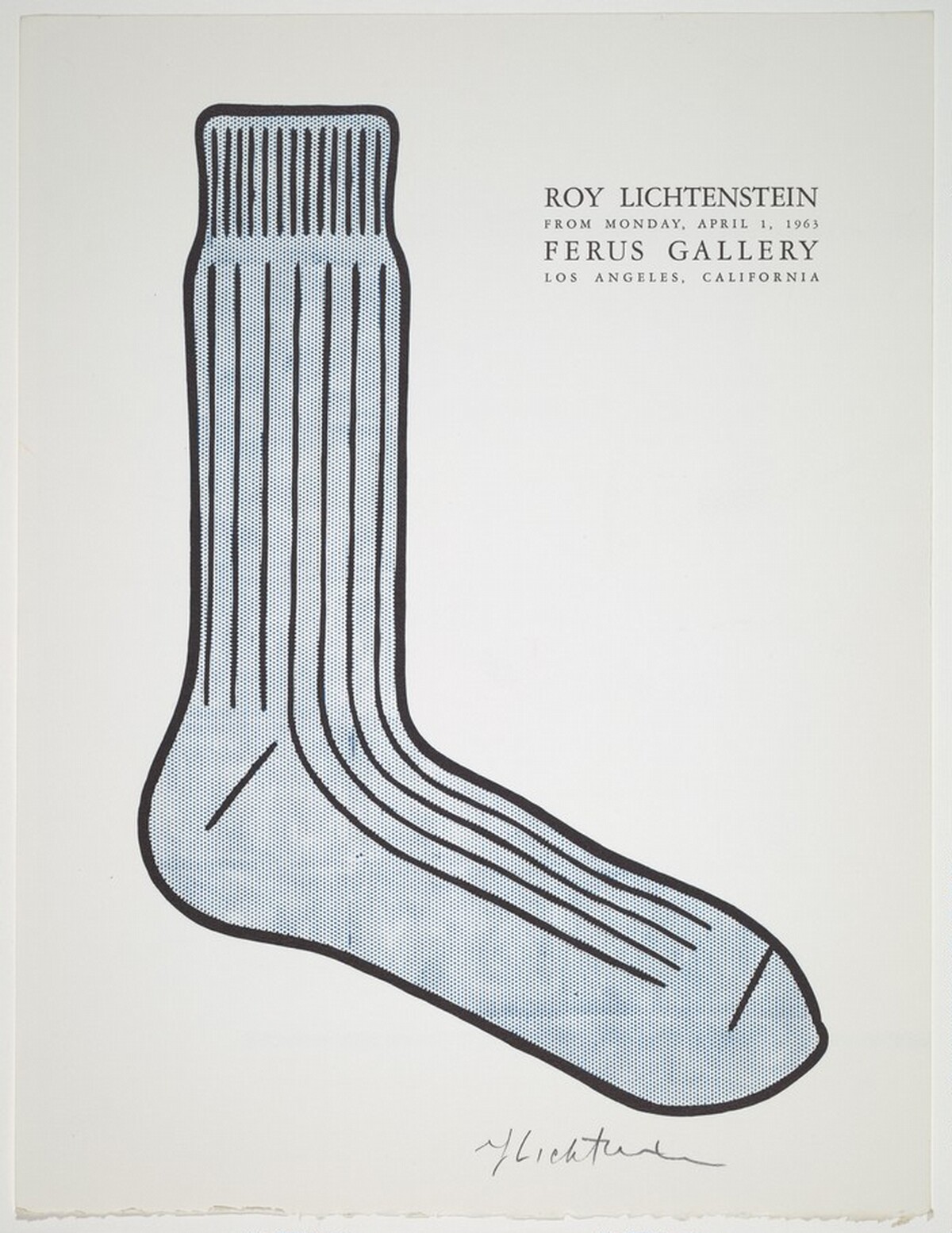 Sock Announcement by Roy Lichtenstein