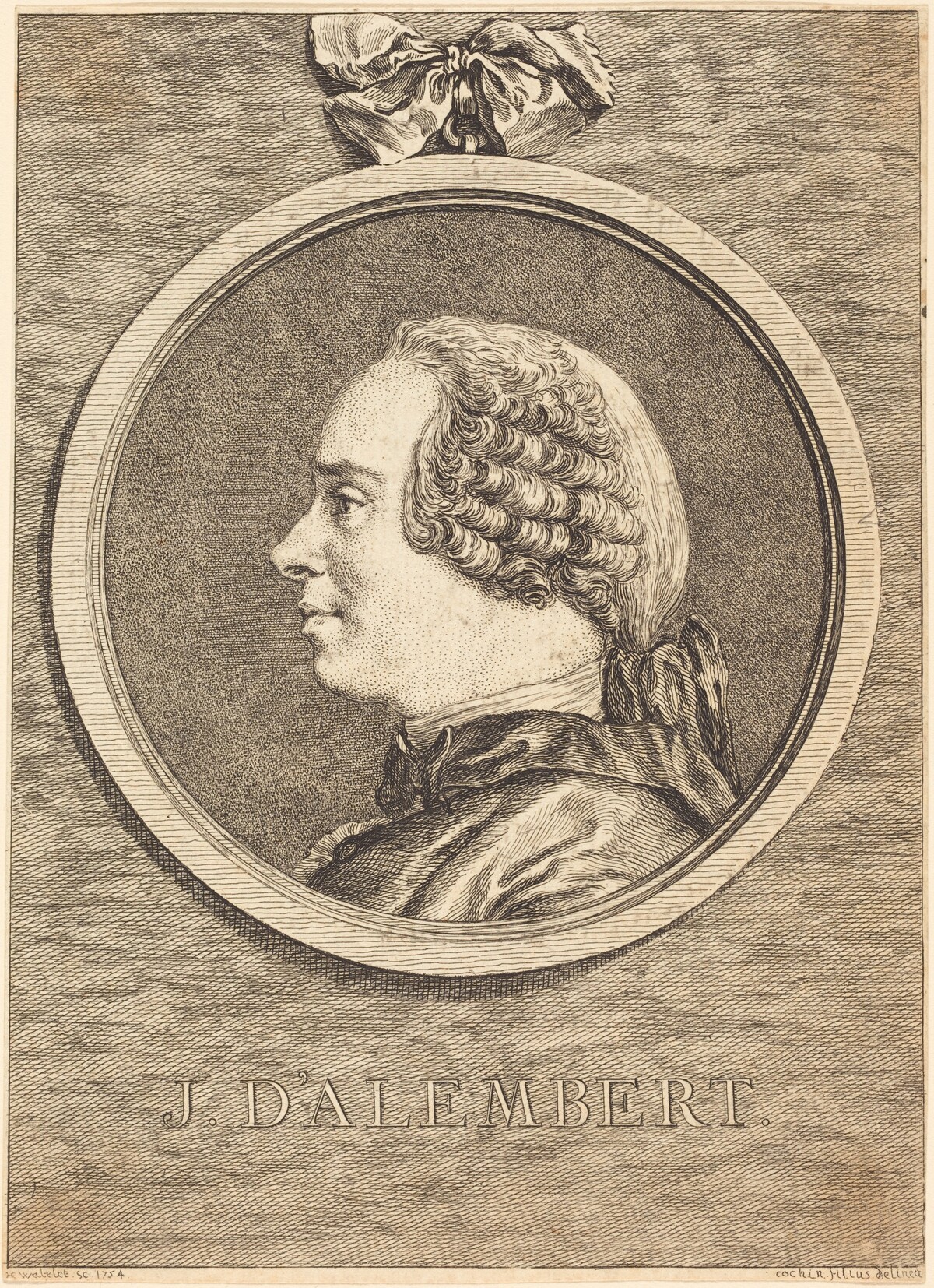 J. D'Alembert by Claude Henri Watelet after Charles-Nicolas Cochin II