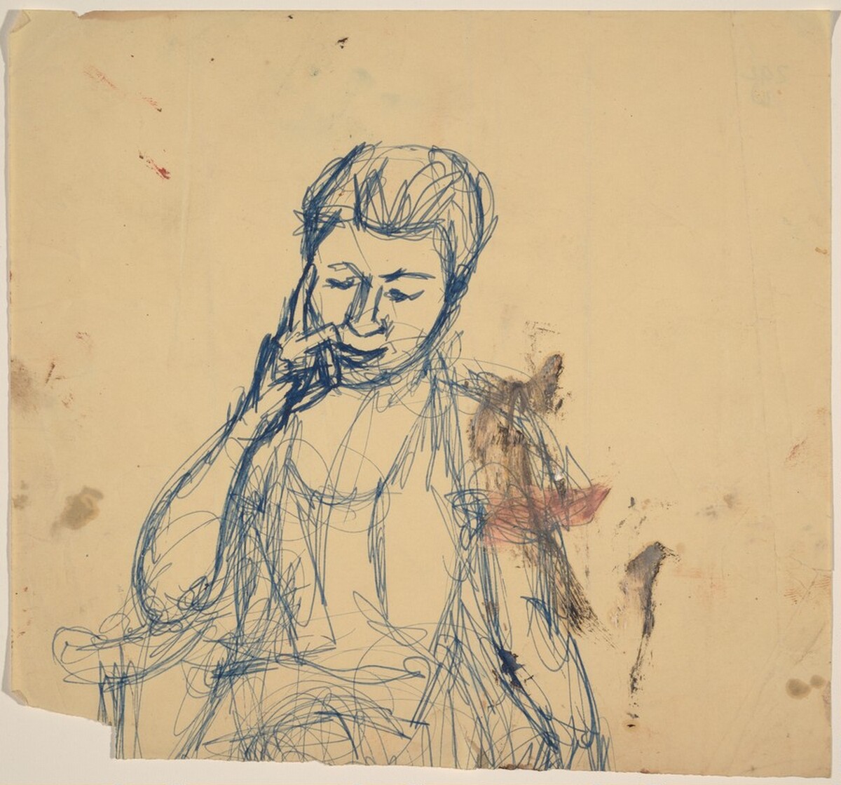 Seated Woman, Head Propped against Right Hand, Eyes Cast Downward by Mark Rothko