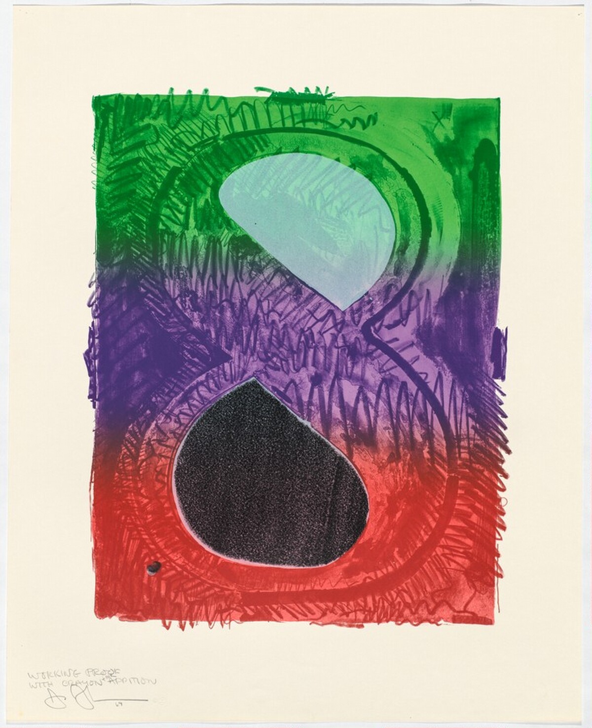 Figure 8 [working proof] by Jasper Johns