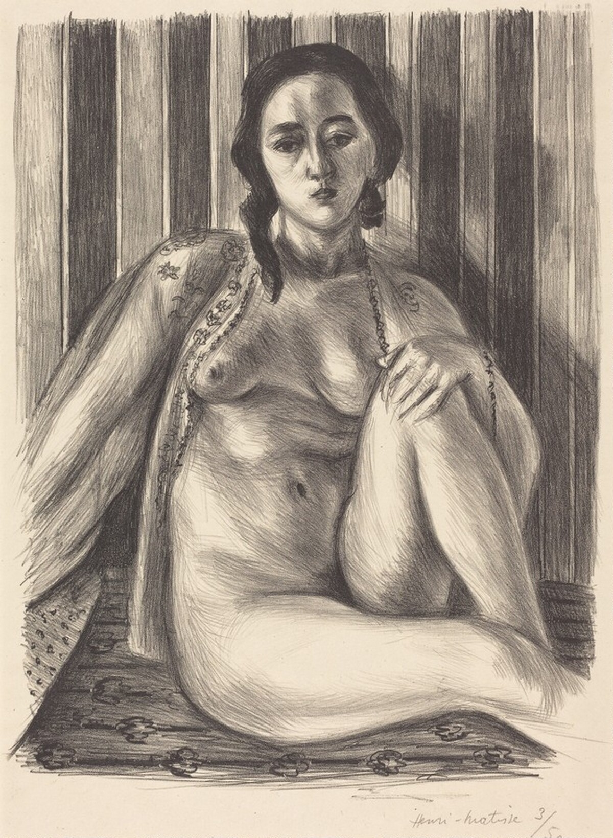 Seated Nude with Tulle Blouse (Nu assis à la chemise de tulle) by Henri Matisse
