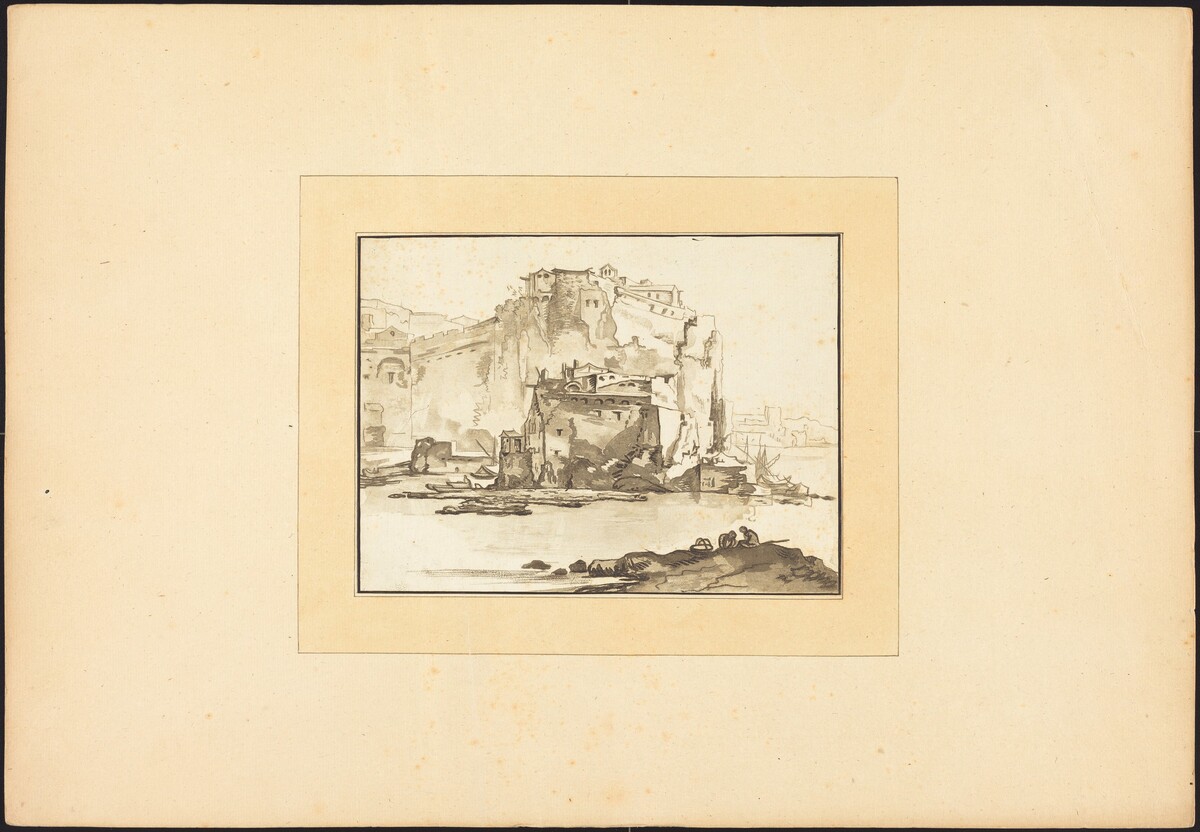 Mediterranean Seascape by Maria Catharina Prestel after Thomas Wyck